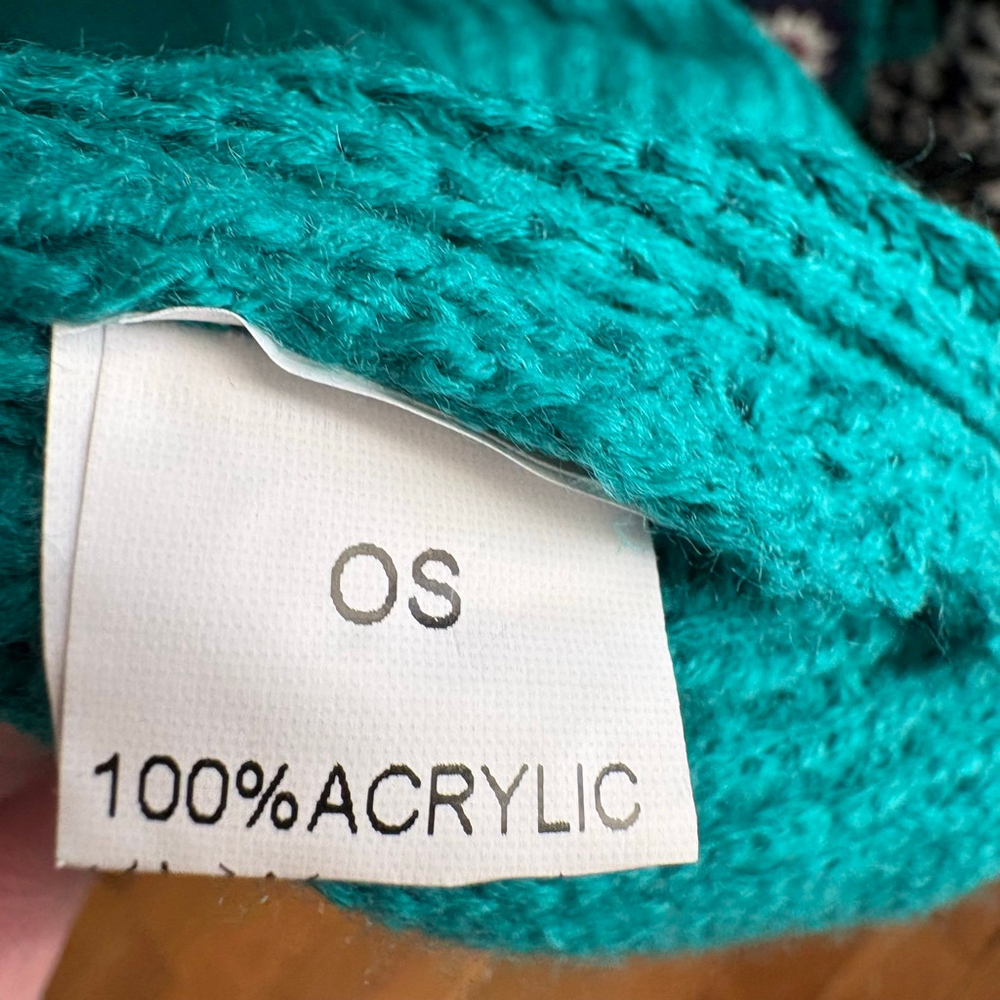 BLAKELEY Teal Crochet Sleeve Cardigan OS - Picture 7 of 7
